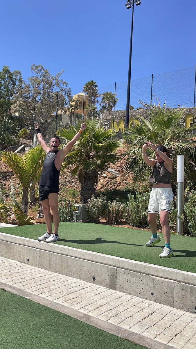David teaching an outdoor class